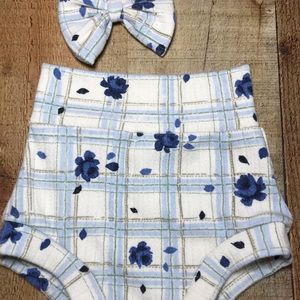 6/9 months bummies with matching hairbow